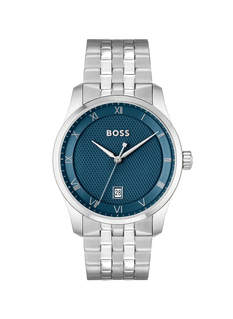 HUGO BOSS WATCH ROUND ANALOG MEN'S BLUE CASE WATCH - 1570178
