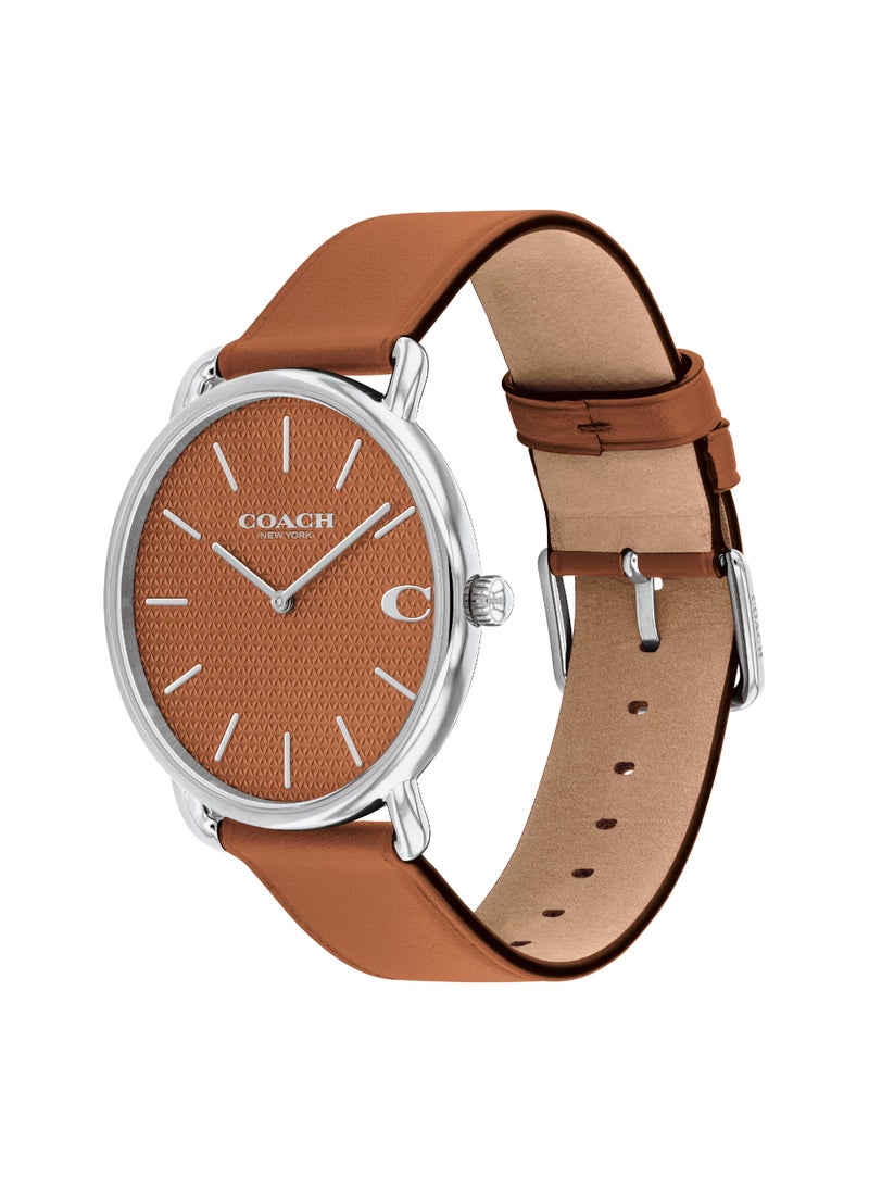 COACH WATCHES ROUND ANALOG MEN'S AMBER CASE WATCH - 14602721