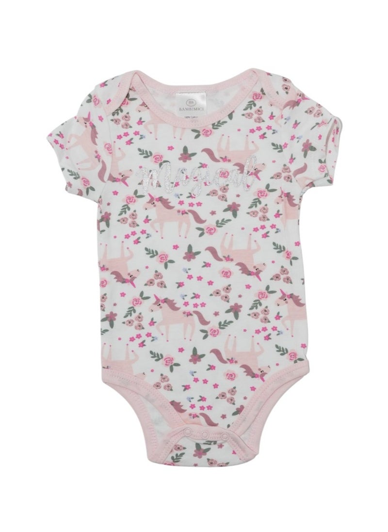 Bambimici Unicorn Print Short Sleeve with Pyjama 3-Piece