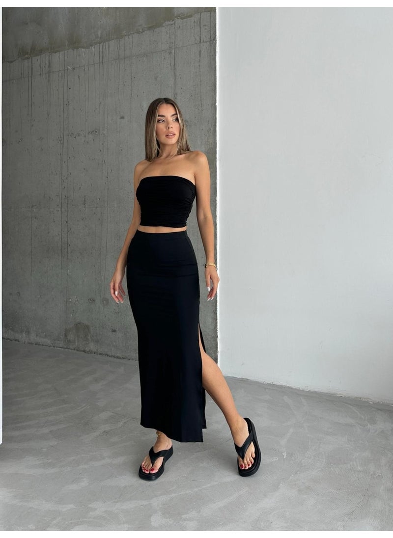 Işılda Side Slit Long Skirt