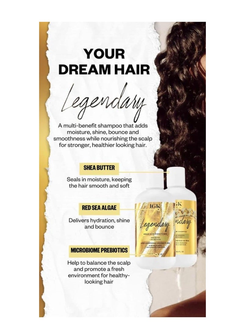 IGK LEGENDARY Dream Hair Shampoo | Healthy + Hydrated + Shine | Vegan + Cruelty Free |
