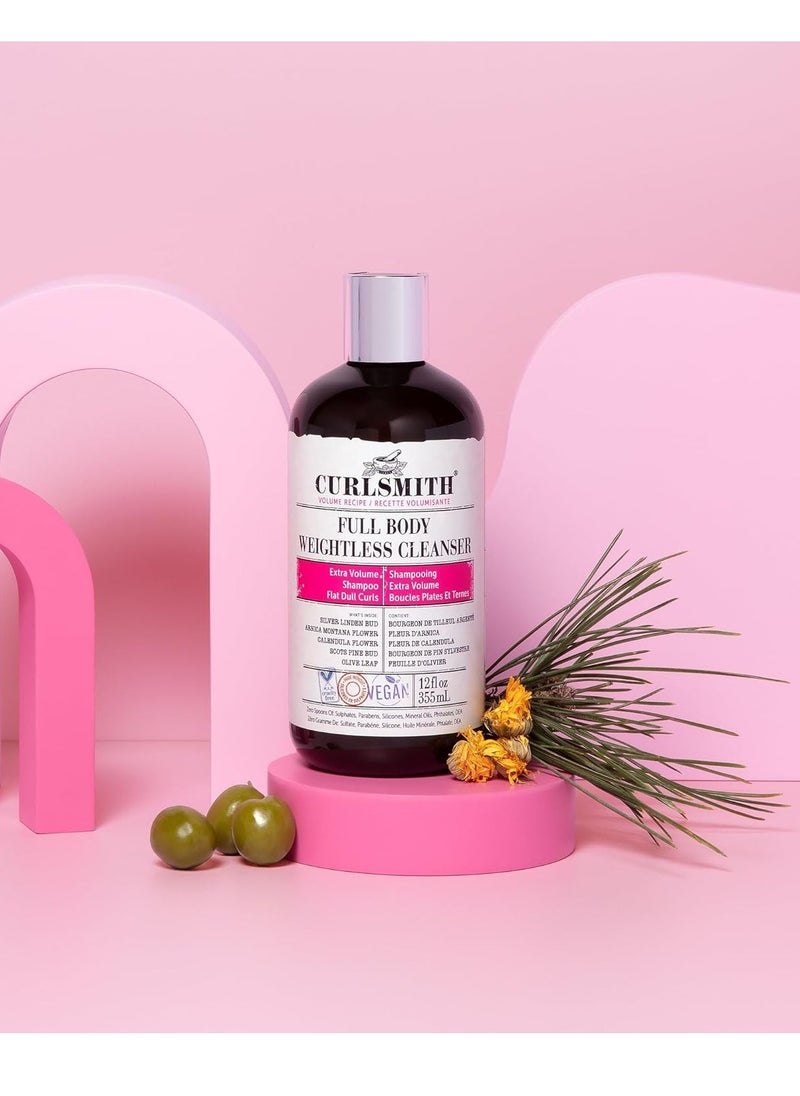 CURLSMITH - Full Body Weightless Cleanser, Volumizing Shampoo for Wavy, Curly or Coily Hair, Vegan (355ml/12fl oz)