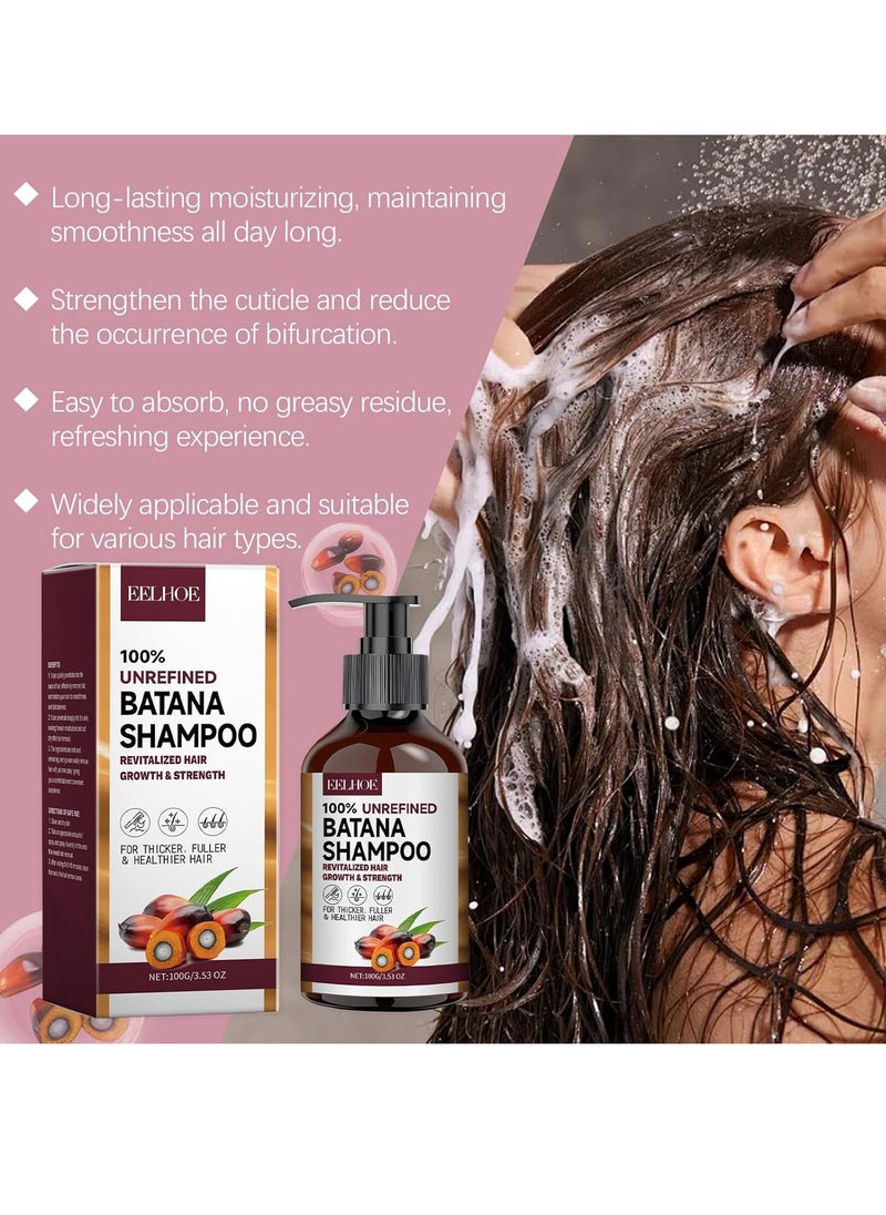 Batana Oil & Rosemary Shampoo for Hair Growth, Strengthening & Regrowth Formula for Men & Women, Reduces Hair Loss, Promotes Thicker Hair, Suitable for All Hair Types, 3.53 Fl Oz