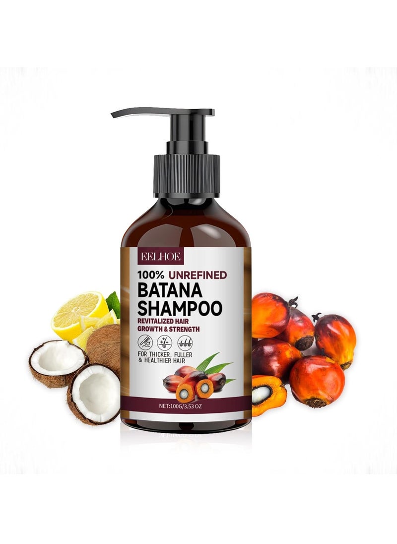 Batana Oil & Rosemary Shampoo for Hair Growth, Strengthening & Regrowth Formula for Men & Women, Reduces Hair Loss, Promotes Thicker Hair, Suitable for All Hair Types, 3.53 Fl Oz