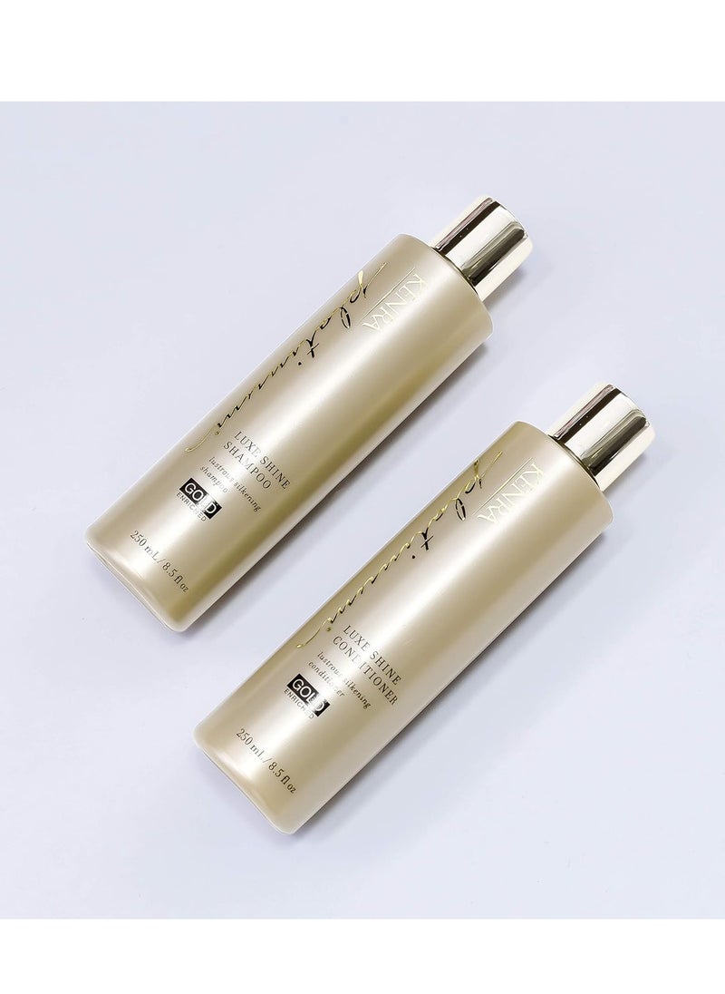 Kenra Platinum Luxe Shine Shampoo | Gold Enriched | Lustrous Silkening Shampoo | Transforms Dull And Lifeless Strands To Glamorous And Full-Bodied Hair | All Hair Types | 8.5 fl. Oz