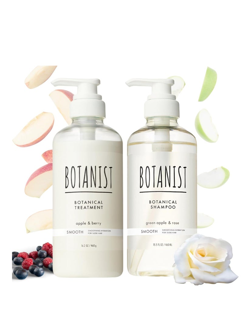 Botanist keratin Shampoo & Conditioner for Fizzy Control, Shinny Smooth & Reduces tangles hair with Macadamia nut oil & Jojoba oil,Sulfate & Silicone Free, Women & Men,Japan Made, 460mL/15.5 fl Oz