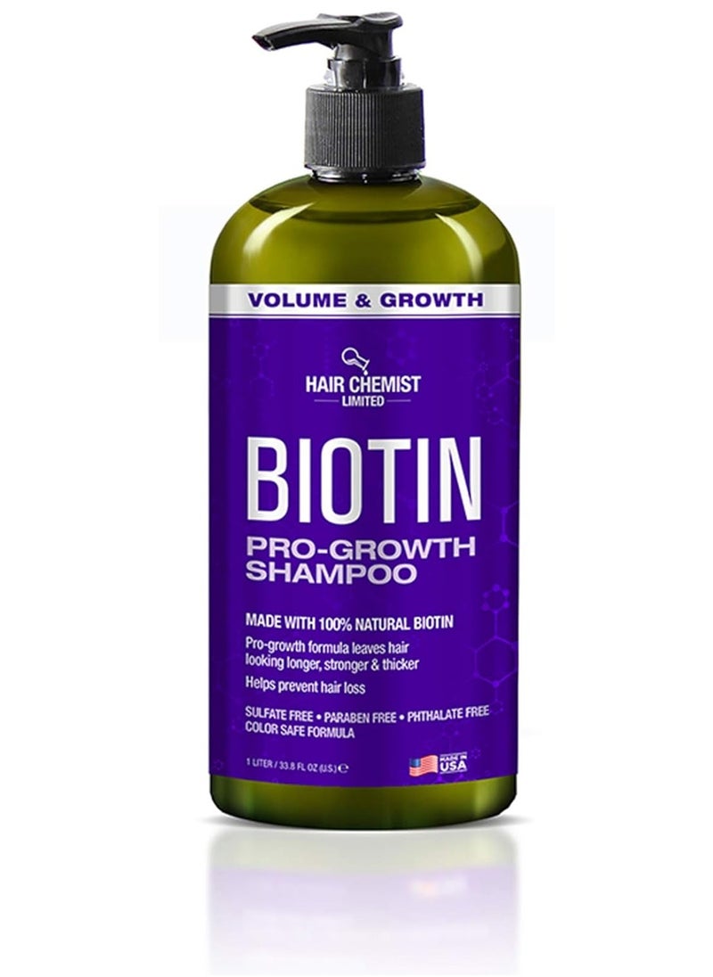 Hair Chemist Biotin Pro-Growth Shampoo 33.8 oz. - Shampoo for Thinning Hair and Hair Loss