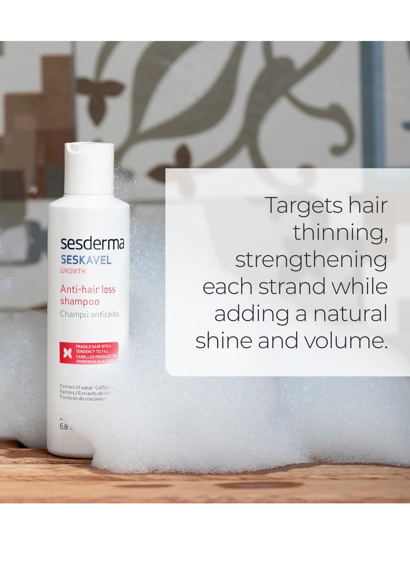 Sesderma SESKAVEL Strengthening Hair Shampoo for Thinning and Fragile Hair 6.8 fl. Oz