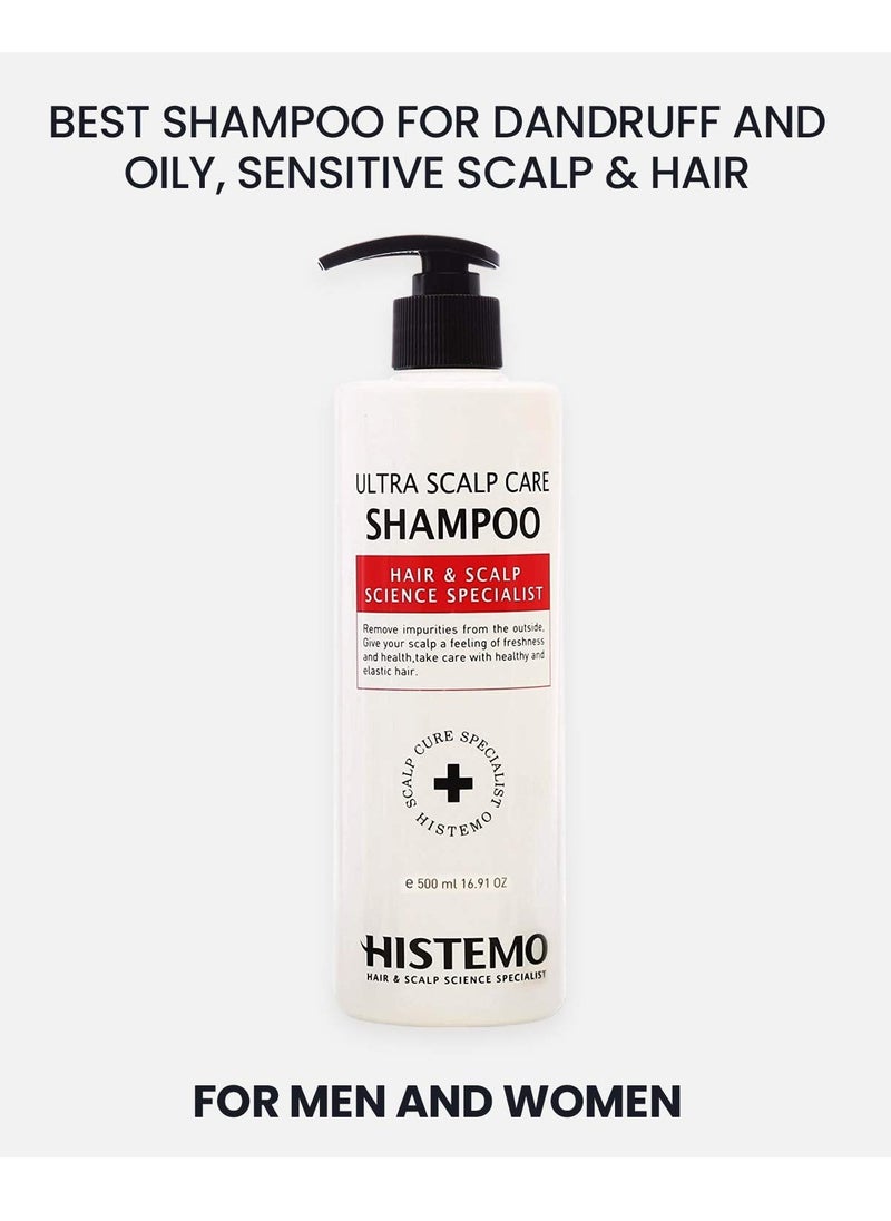 Ultra Scalp Care Shampoo - DHT Blocking for Hair Restoration and Growth, with Biotin to Prevent Loss for Men & Women with Oily or Color-Treated Hair (16.91 oz)