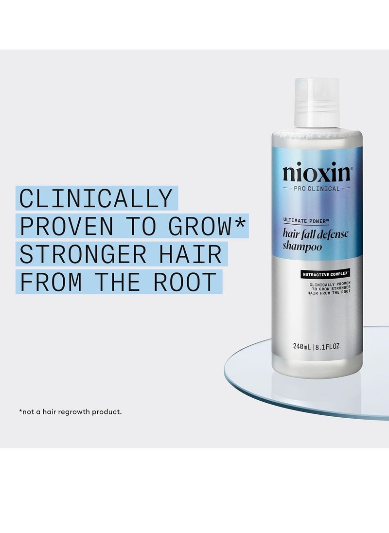 Nioxin Hair Fall Defense Shampoo | Activates Hair Follicles for Visibly Less Hair Loss | 8.1 Fl Oz + Nioxin Hair Fall Defense Intensive Daily Leave-In Hair Treatment | 2.3 Fl oz.