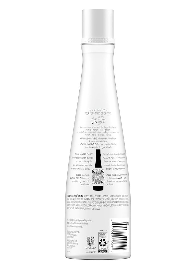 Nexxus Clean and Pure Conditioner With ProteinFusion, Nourished Hair Care, Silicone, Dye, and Paraben Free 13.5 oz