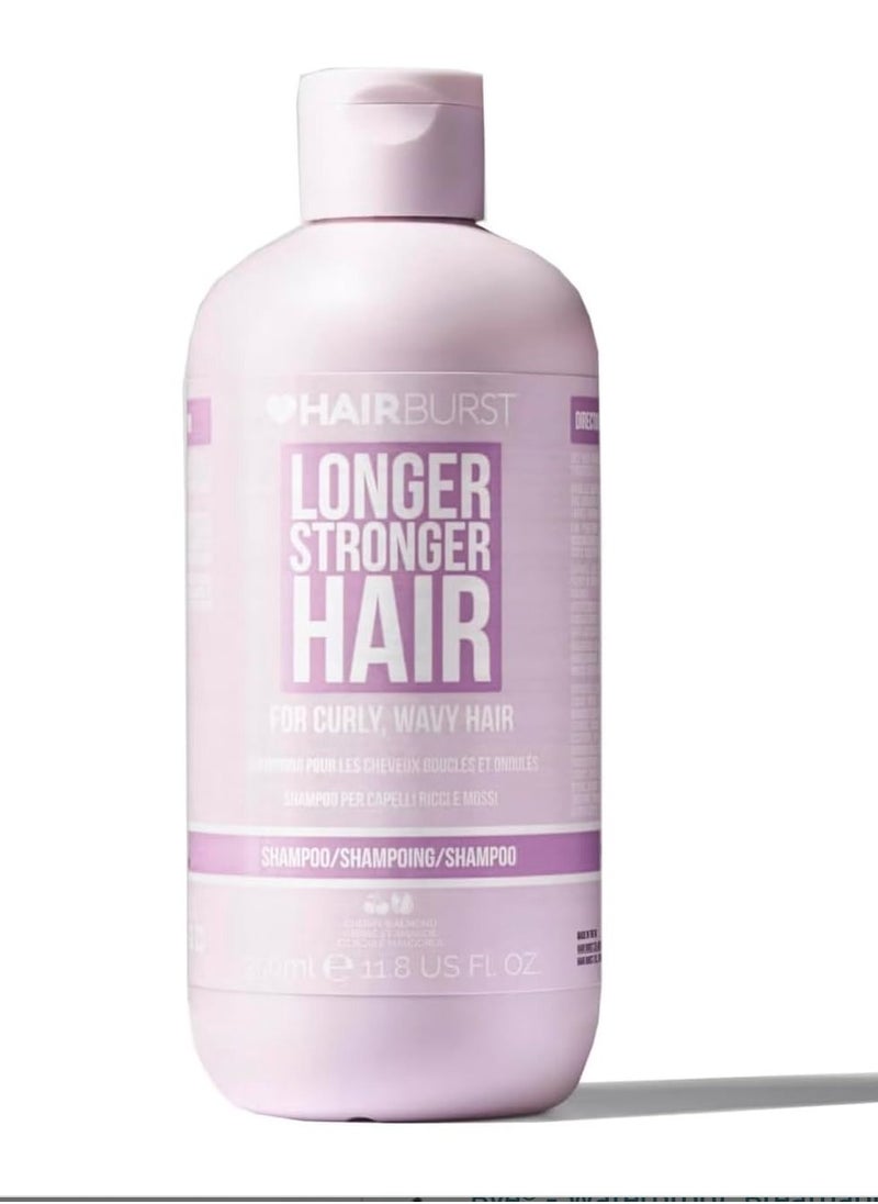 HAIR BURST Wavy & Curly Hair Shampoo - Sulfate, SLS, Paraben Free, CGM Approved - Nourishing Amino Acids, Almond Extract & Cherry Oil - Curl Enhancing, Frizz Control & Moisturising