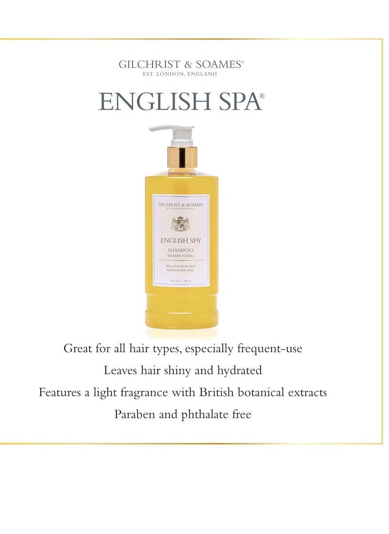 Gilchrist & Soames English Spa Shampoo - 15.5oz - Citrus and Herbal Notes, All Hair Types, Zero Parabens, Sulfates, and Phthalates