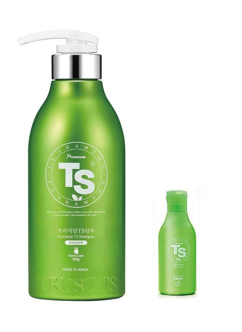 Premium TS Hair Loss Prevention Shampoo 500ml(16.9oz) + 100ml(4.23oz), Made in Korea by TS Shampoo