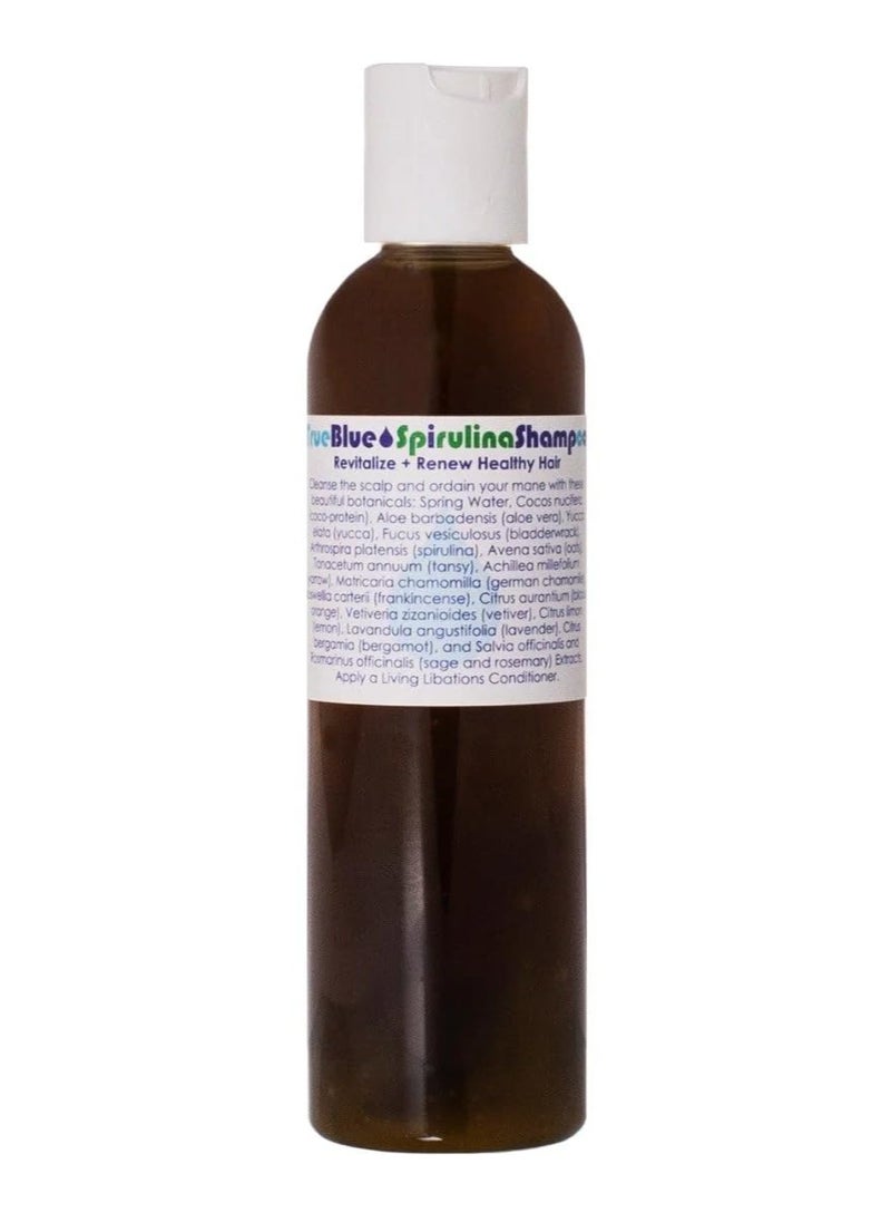 LIVING LIBATIONS - Organic True Blue Spirulina Shampoo | Natural, Plant-Based, Clean Beauty (4 fl oz | 120 ml)
