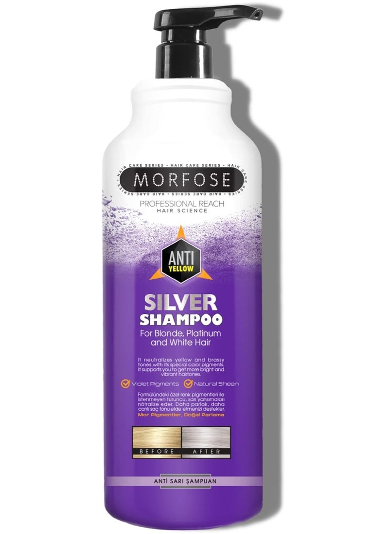 Morfose Silver Hair Shampoo 1000ml - For Blonde, Platinum & White Hair