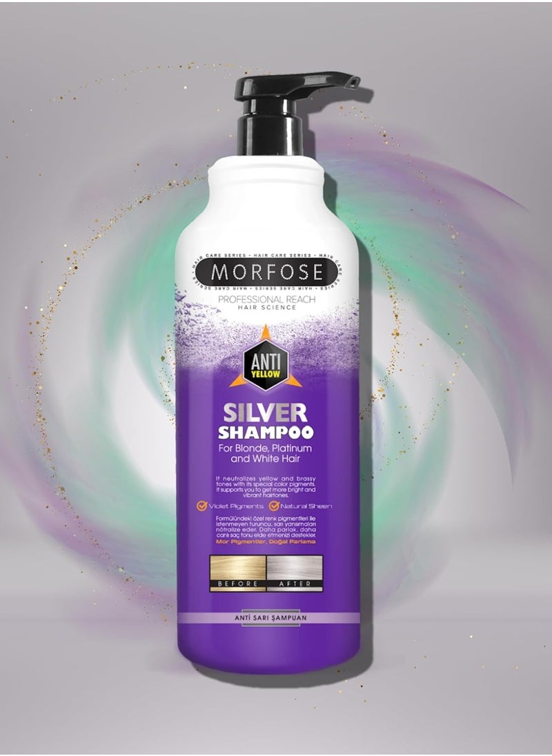 Morfose Silver Hair Shampoo 1000ml - For Blonde, Platinum & White Hair