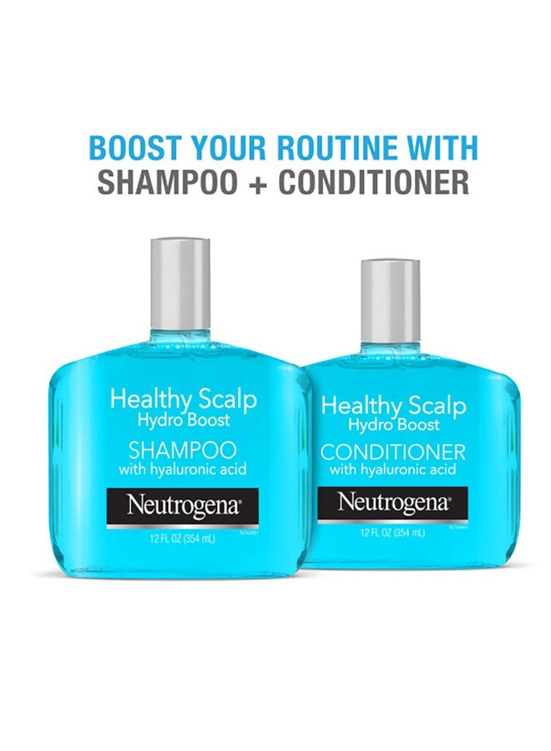 Neutrogena Moisturizing Healthy Scalp Hydro Boost Shampoo & Conditioner for Dry Hair and Scalp, with Hydrating Hyaluronic Acid, pH-Balanced, Paraben & Phthalate-Free, Color-Safe, 12 Fl Oz