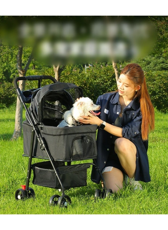 Pet Stroller for Cats/Dogs,Separable Dog Strollers for Small Medium Dogs Within 20kg,Pet Gear No-Zip Dog Prams Pushchairs