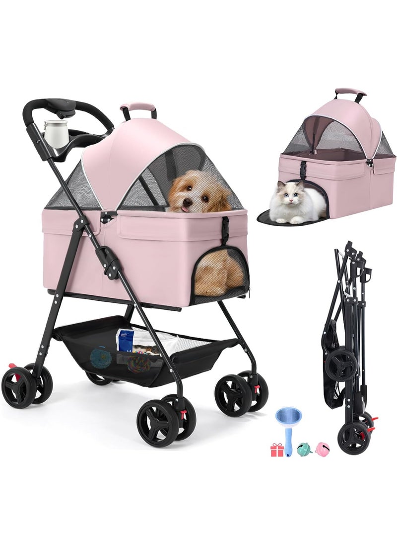 Pet Stroller for Cats/Dogs,Separable Dog Strollers for Small Medium Dogs Within 20kg,Pet Gear No-Zip Dog Prams Pushchairs