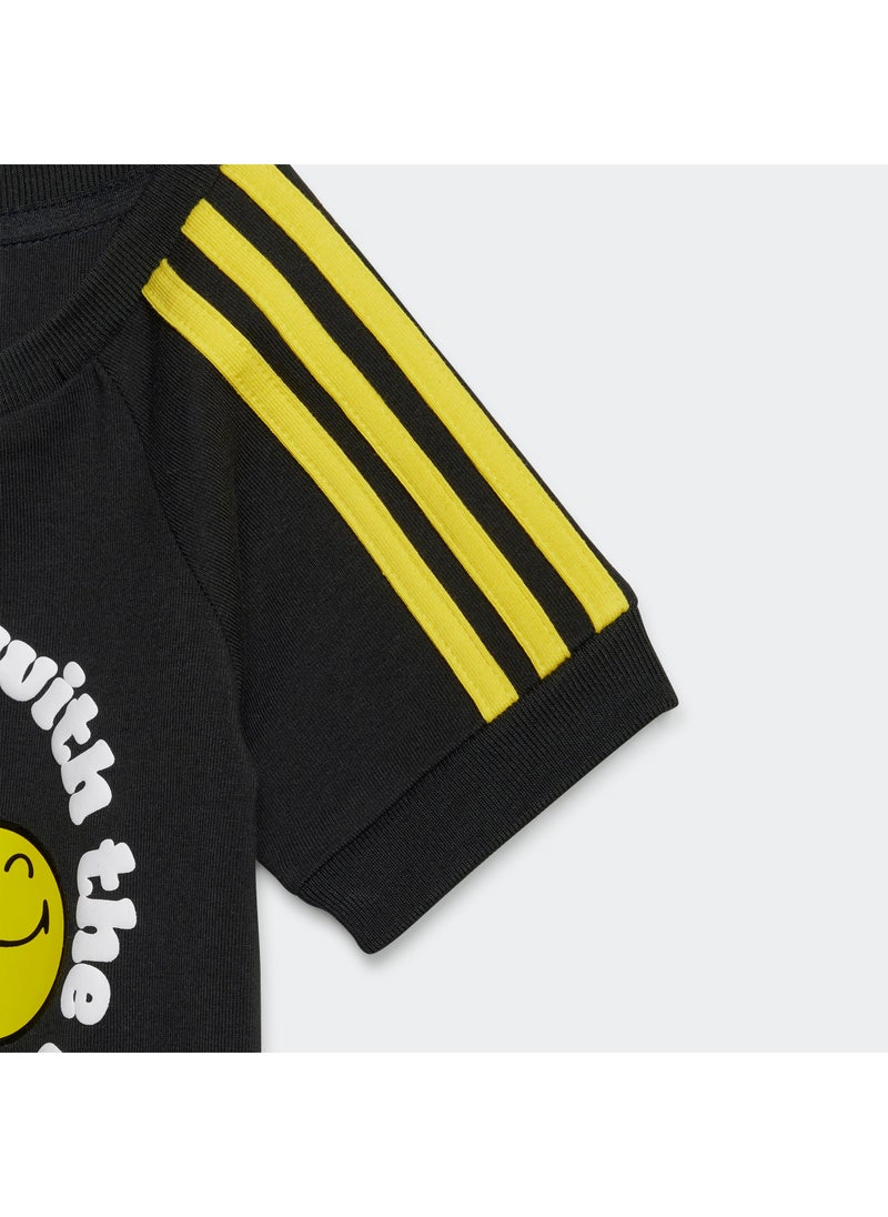 Infant Smiley World 3 Stripes Bodysuit