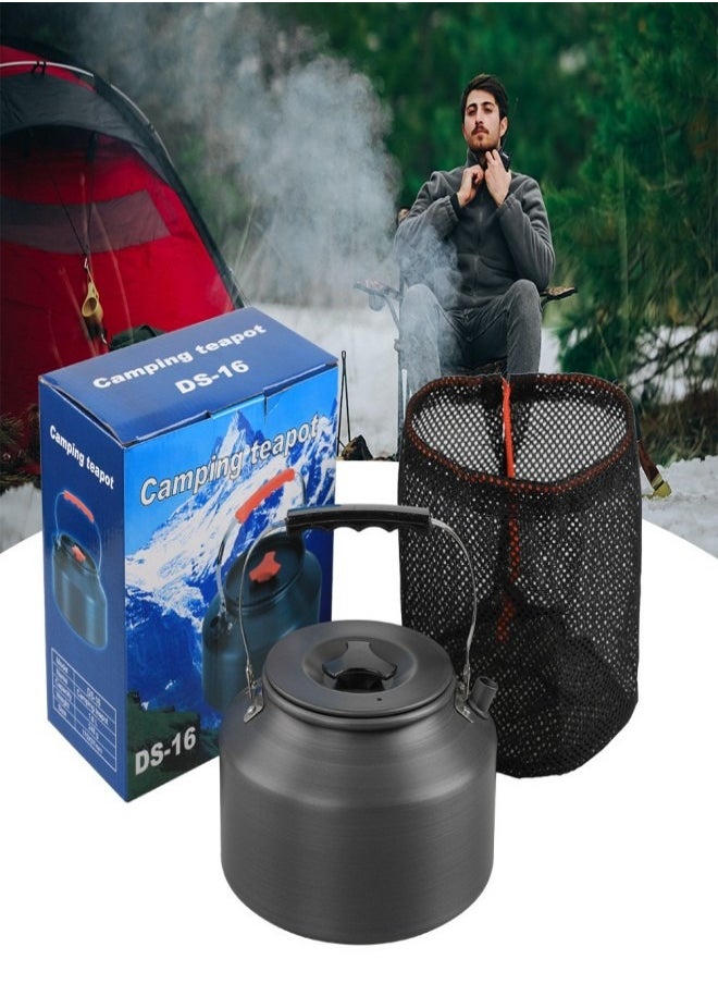 1.6L Outdoor Aluminum Camping Kettle – Lightweight Portable Tea & Coffee Pot