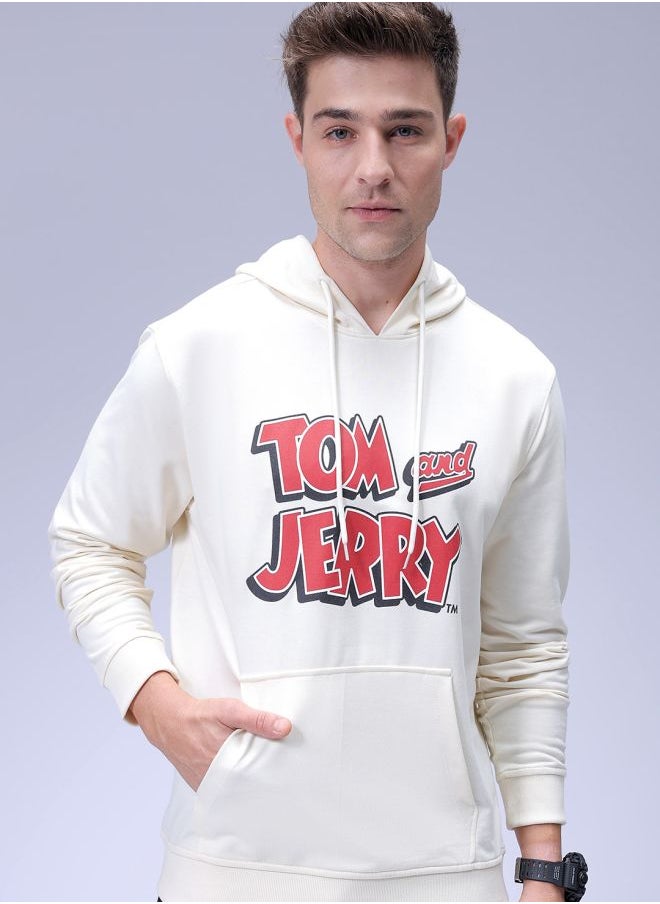 Men Regular Fit Character Overhead Hooded Sweatshirt