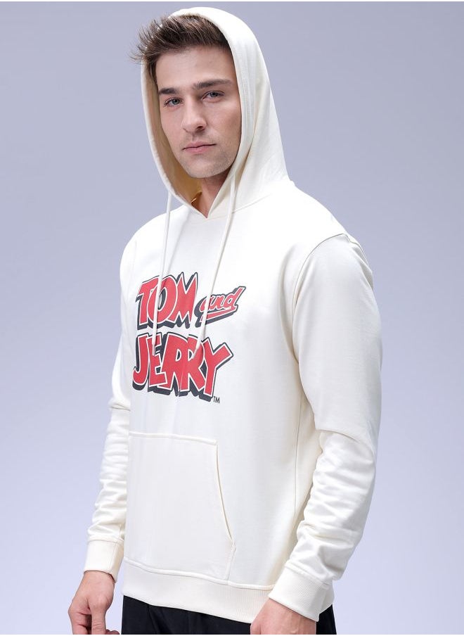 Men Regular Fit Character Overhead Hooded Sweatshirt