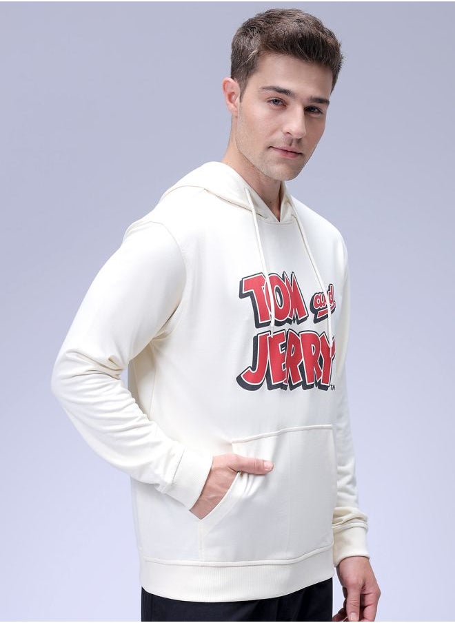 Men Regular Fit Character Overhead Hooded Sweatshirt