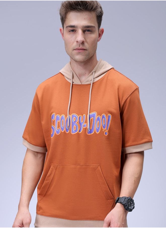 Men Oversized Character Overhead Hooded Sweatshirt