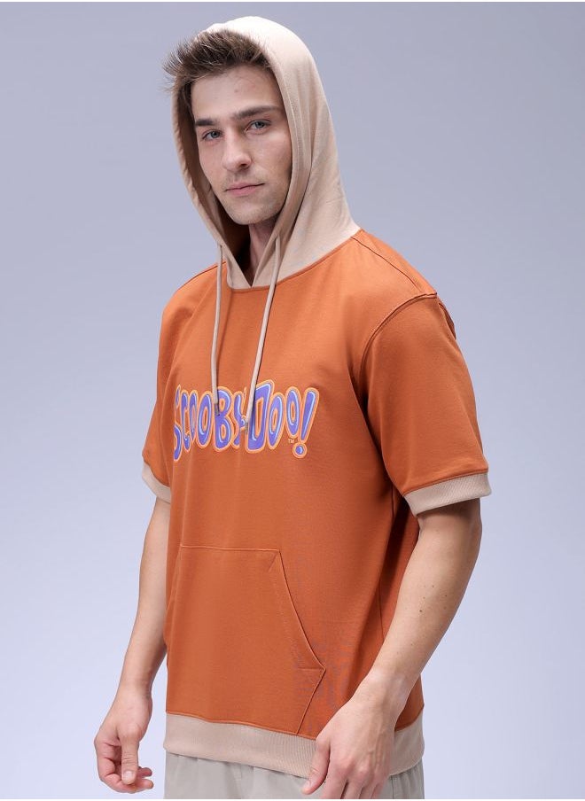 Men Oversized Character Overhead Hooded Sweatshirt