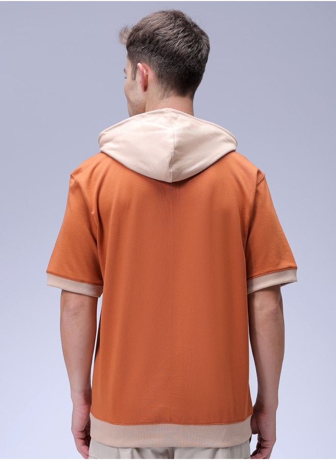 Men Oversized Character Overhead Hooded Sweatshirt