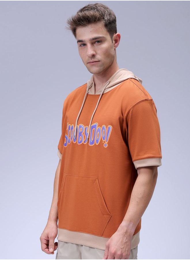 Men Oversized Character Overhead Hooded Sweatshirt