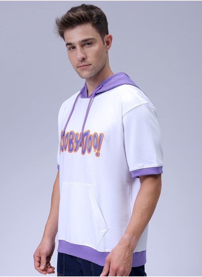 Men Oversized Character Overhead Hooded Sweatshirt