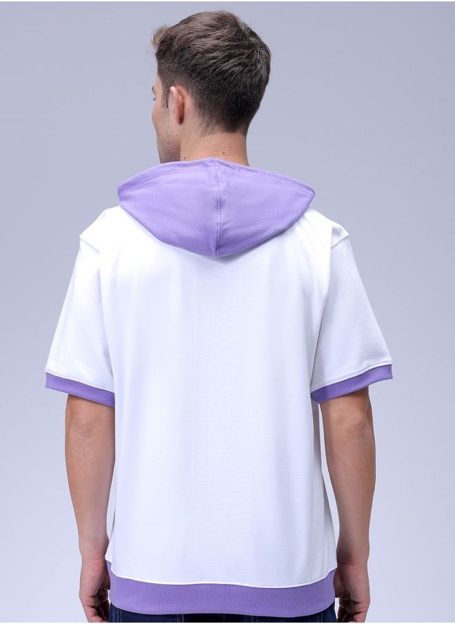 Men Oversized Character Overhead Hooded Sweatshirt