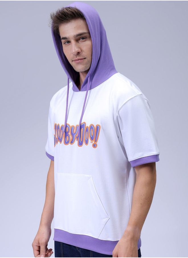 Men Oversized Character Overhead Hooded Sweatshirt