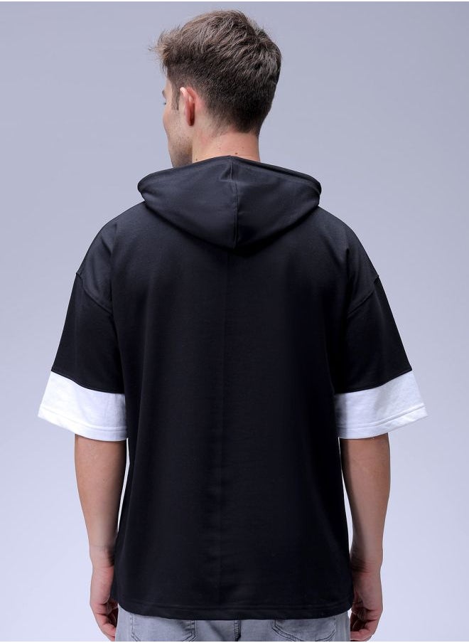 Men Oversized Batman Overhead Hooded Sweatshirt