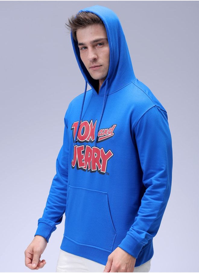Men Regular Fit Character Overhead Hooded Sweatshirt