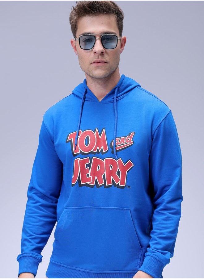 Men Regular Fit Character Overhead Hooded Sweatshirt