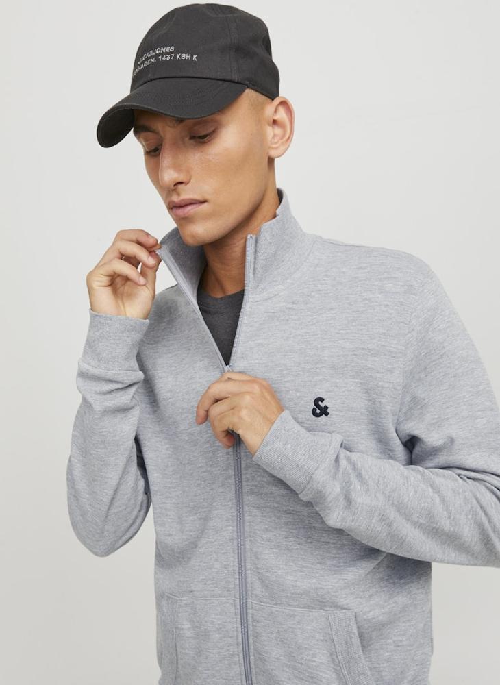 Logo Print Zip Throgh Sweatshirt