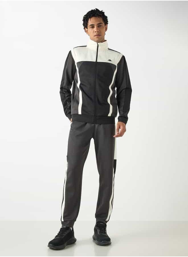 Kappa Colourblock Jacket with Zip Closure and Pockets