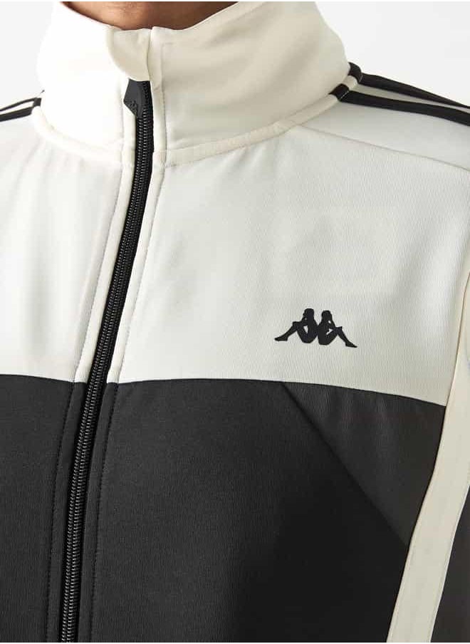 Kappa Colourblock Jacket with Zip Closure and Pockets