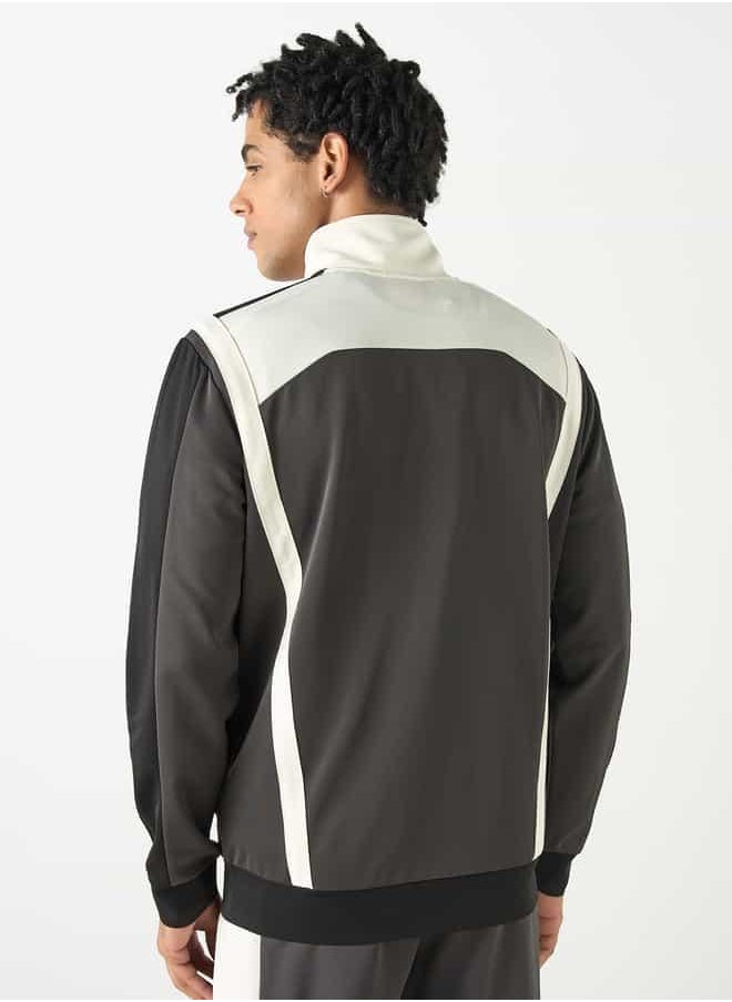 Kappa Colourblock Jacket with Zip Closure and Pockets