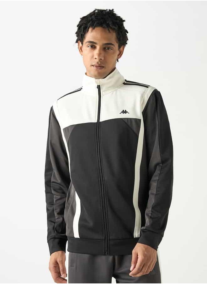 Kappa Colourblock Jacket with Zip Closure and Pockets