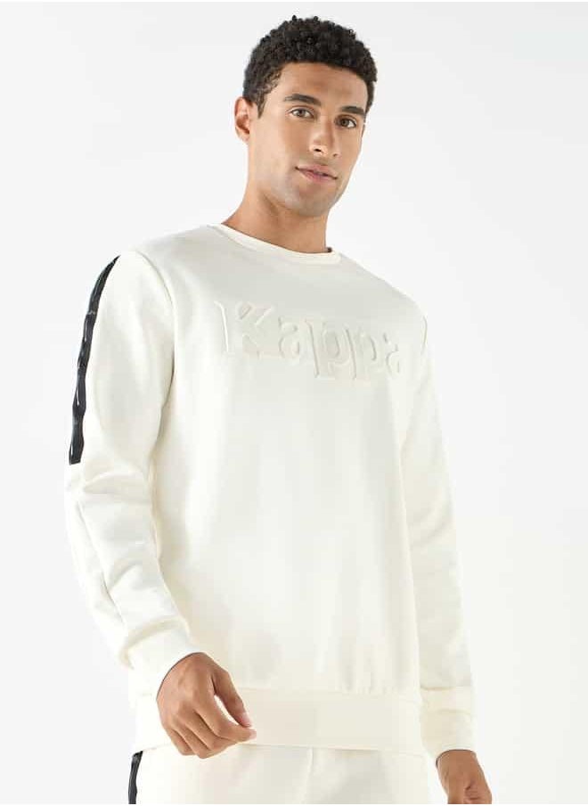 Kappa Logo Detail Sweatshirt with Long Sleeves
