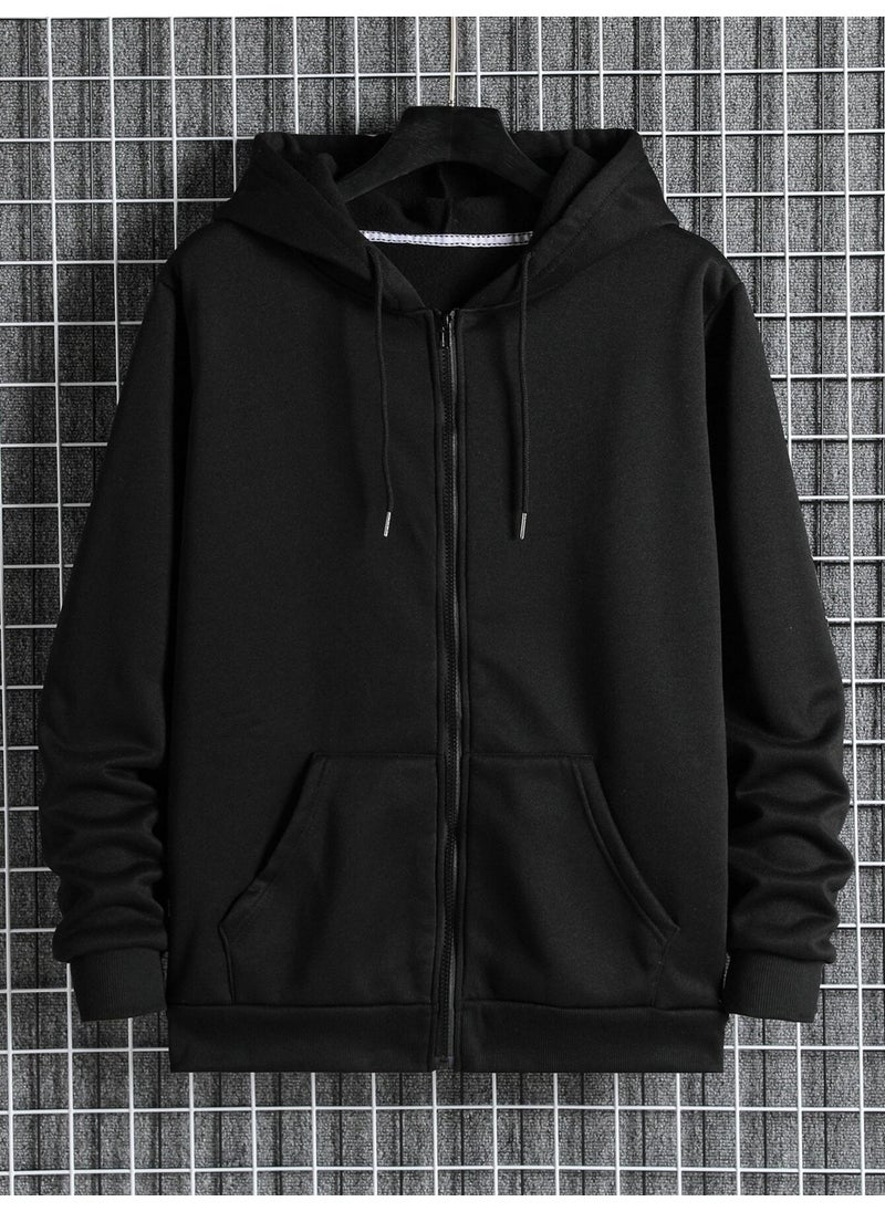 Daxis Sportwear Company Zippered Hooded Oversize Sweatshirt