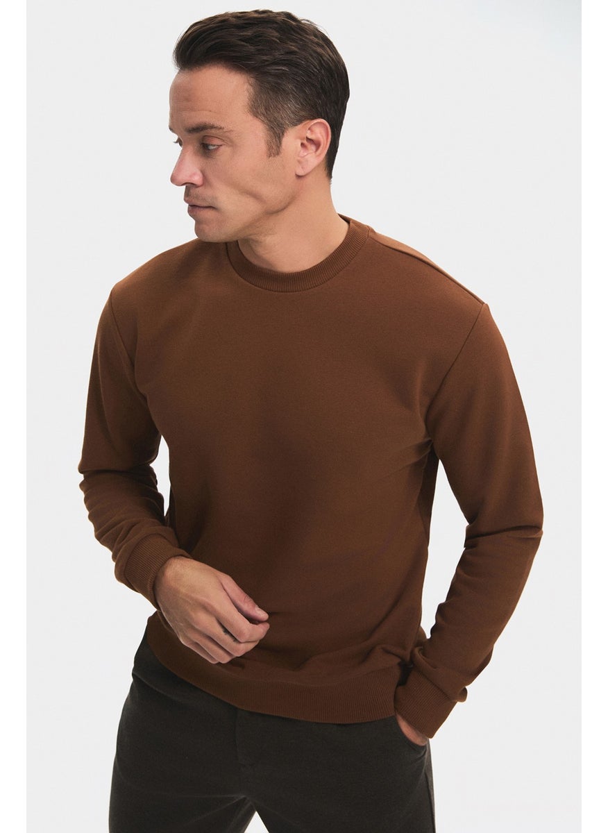 Men's Regular Fit Basic Crew Neck Sweatshirt