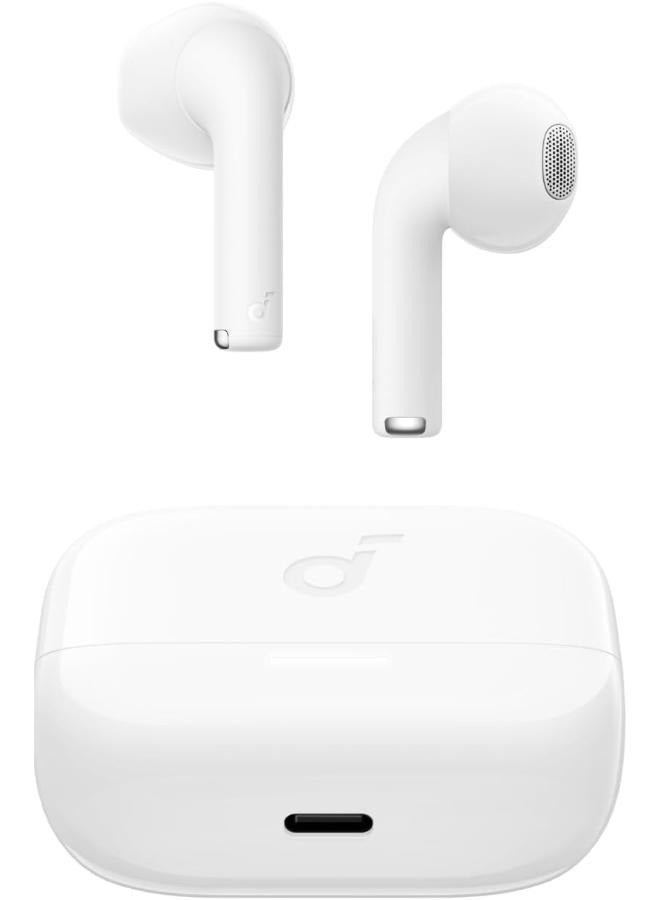 Soundcore K20i by Anker, Semi-in-Ear Earbuds, Bluetooth Wireless, 36H Playtime, Fast Charge, Clear Sound, Comfortable Fit, ENC 2-Mic Clear Calls, Custom EQ, IPX5, Bluetooth 5.3, App Control White