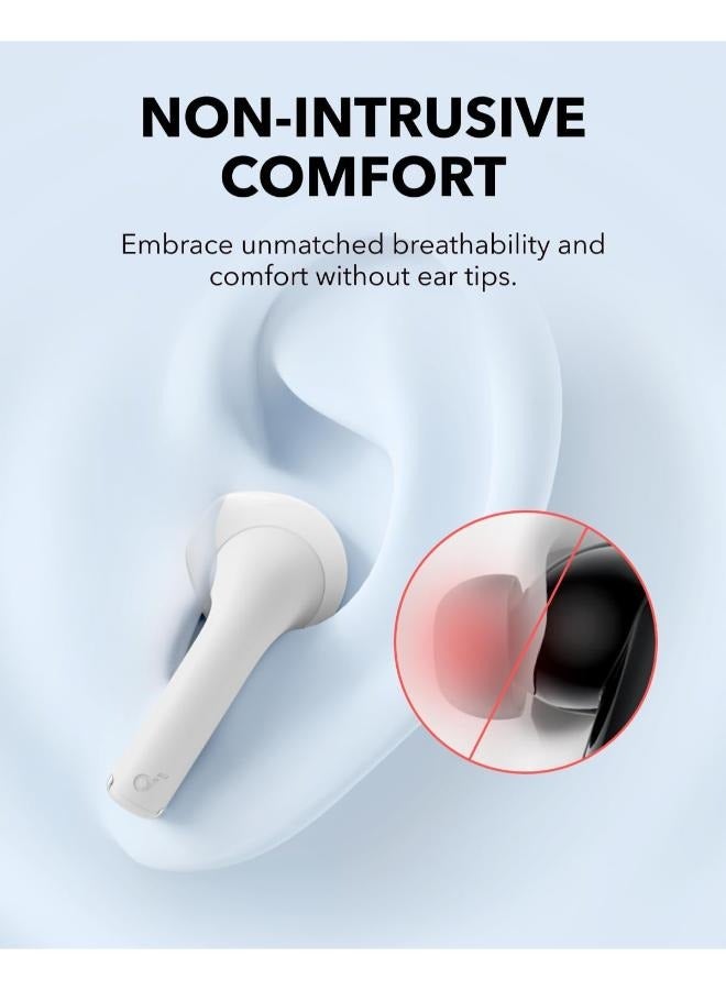 Soundcore K20i by Anker, Semi-in-Ear Earbuds, Bluetooth Wireless, 36H Playtime, Fast Charge, Clear Sound, Comfortable Fit, ENC 2-Mic Clear Calls, Custom EQ, IPX5, Bluetooth 5.3, App Control White