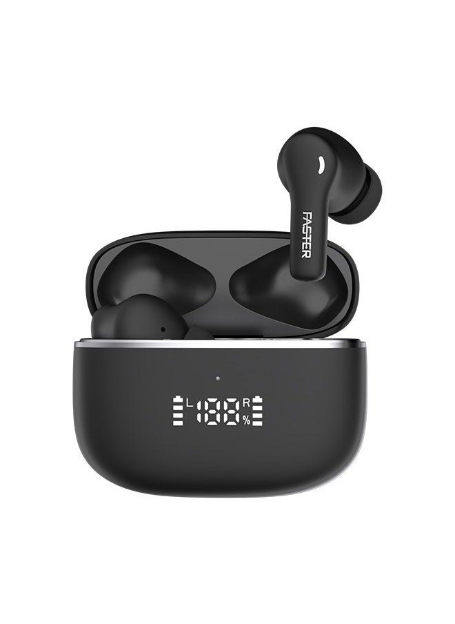 Maverick Wireless Earbuds with Noise Cancellation (ENC) - 7 Hours Playtime with Bluetooth 5.4 - AI Enhanced Calls Quad Mics - Gaming Bluetooth Earphones with Ultra-Low Latency - Deep Bass, Touch Control - For Exercise, Gym - Compatible with iPhone & Android (Black)